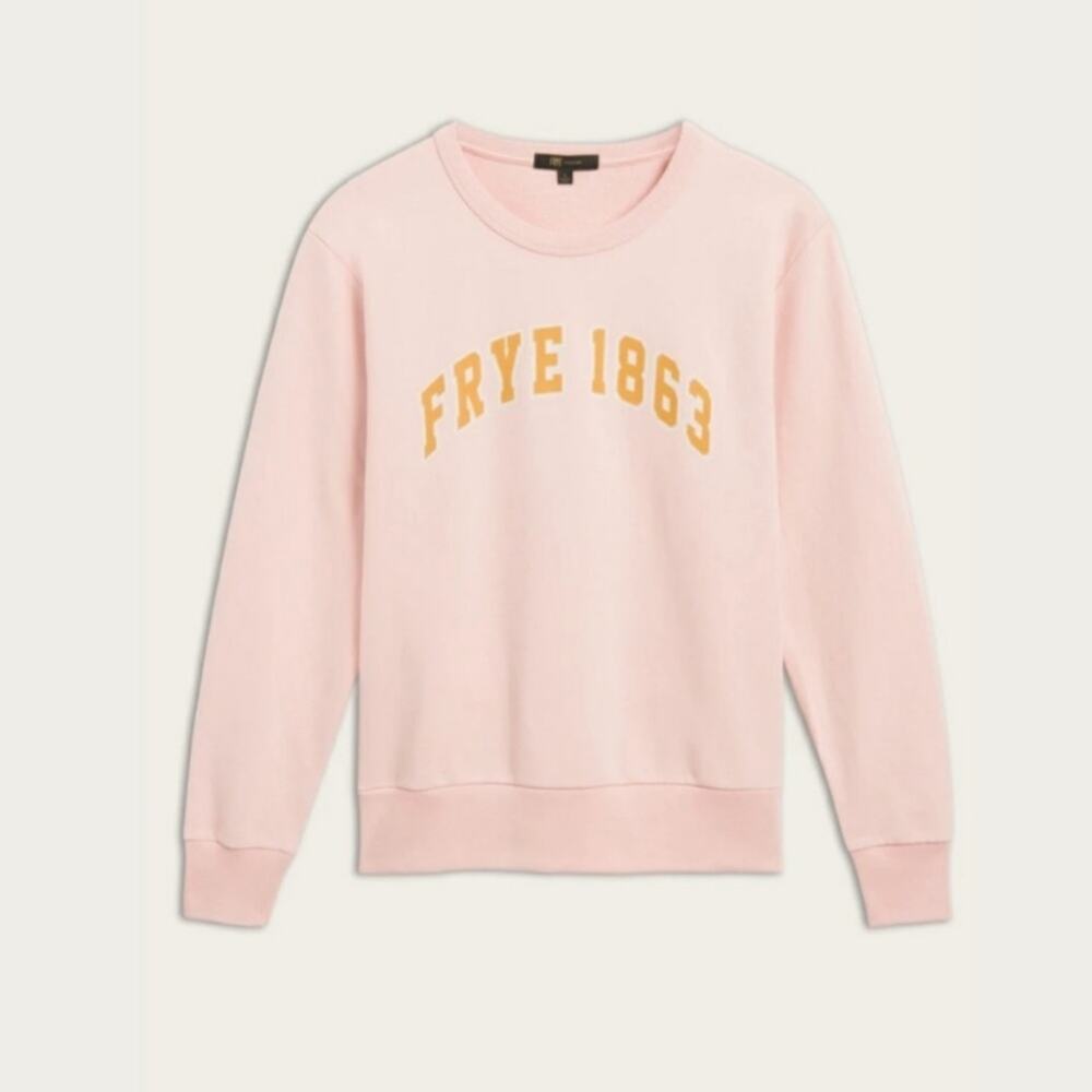 NWT Frye Pink 1863 Logo Pullover‎ Sweatshirt